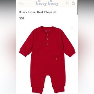 Kissy kissy red play suit